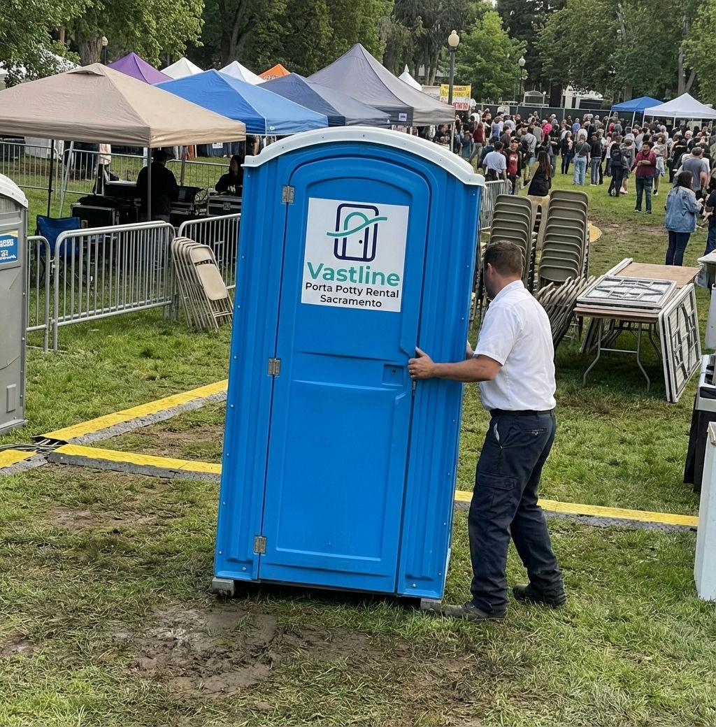Porta potty setup